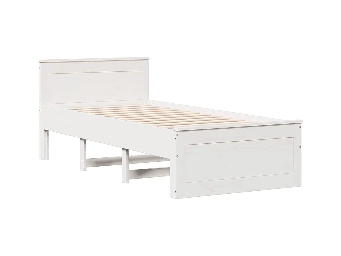 Cadre de lit sans matelas avec tête de lit 90x190 cm pin massif