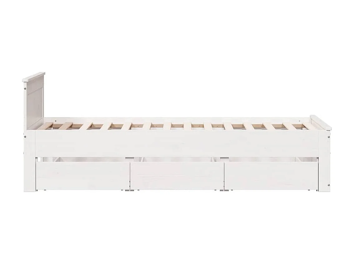 Cadre de lit sans matelas avec tête de lit 90x190 cm pin massif