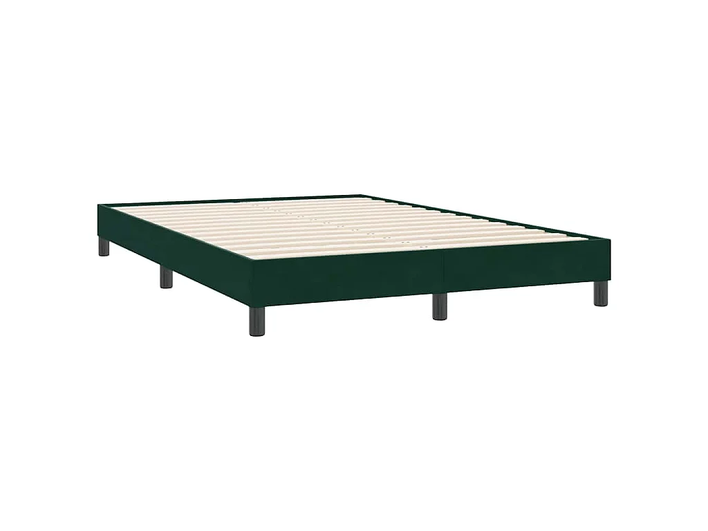 Boxspringbett ohne Matratze Dunkelgrün 140x220 cm Samt