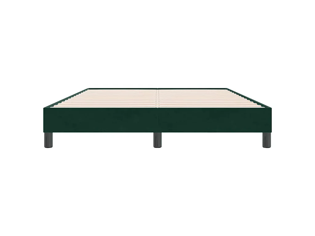 Boxspringbett ohne Matratze Dunkelgrün 140x220 cm Samt