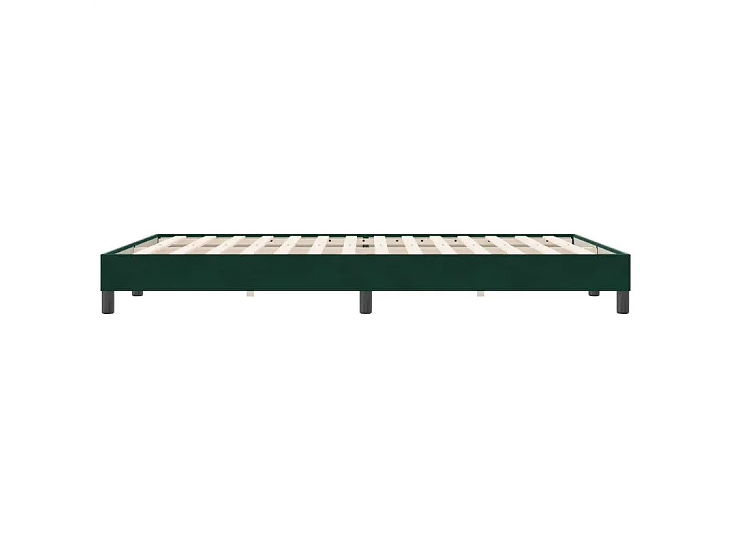 Boxspringbett ohne Matratze Dunkelgrün 140x220 cm Samt