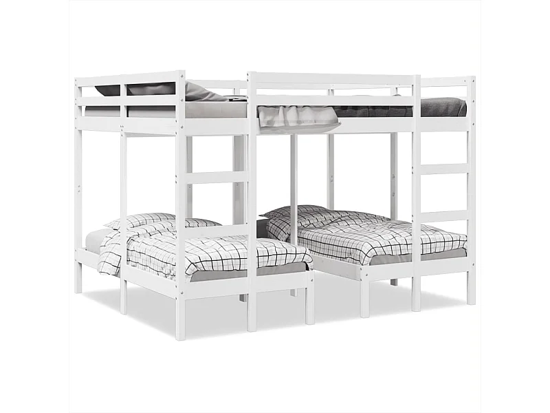 Giroletto Castello Triplo Bianco 160x200/80x160cm Massello Pino