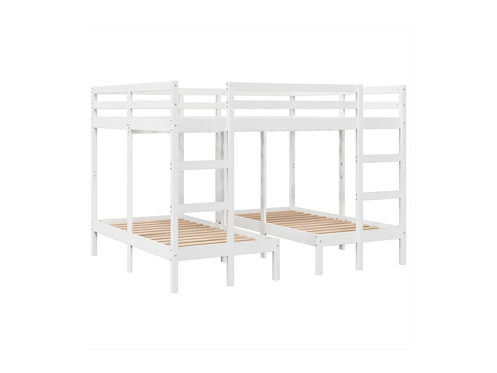 Giroletto Castello Triplo Bianco 160x200/80x160cm Massello Pino