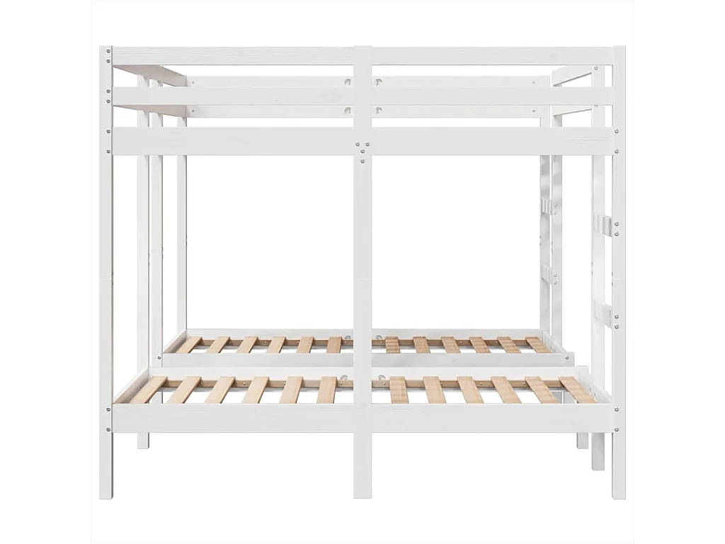 Lit superposé triple blanc 160x200/80x160 cm bois de pin massif