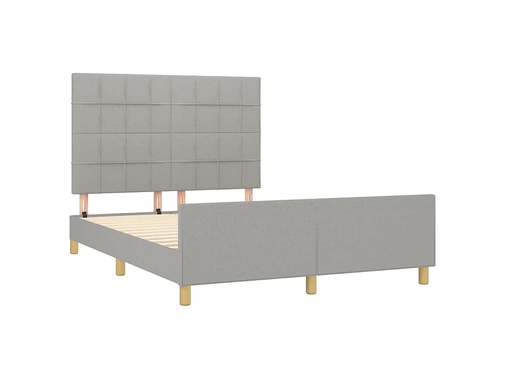 Giroletto senza Materasso Grigio Chiaro 140x200 cm Tessuto