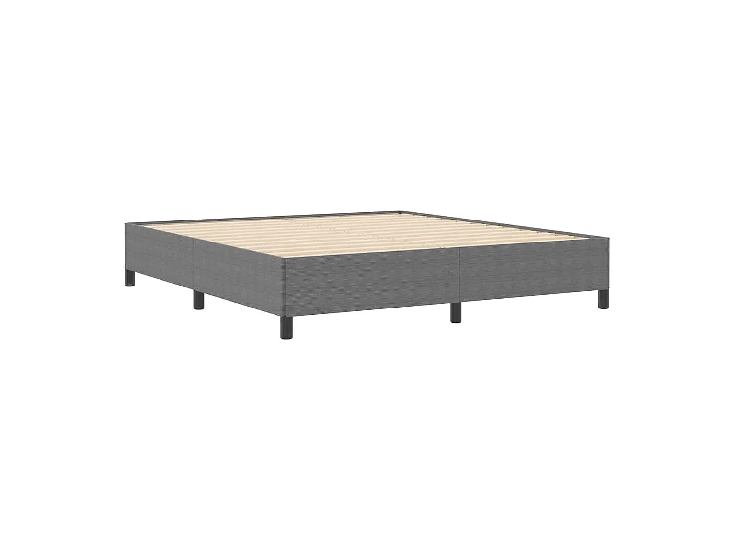 Lit à ressorts Gris clair 180 x 200 cm Velours