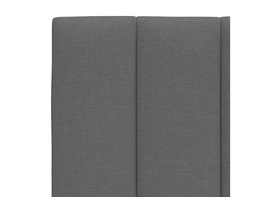 Cadre de lit sans matelas Hanko gris foncé 90x190 cm tissu