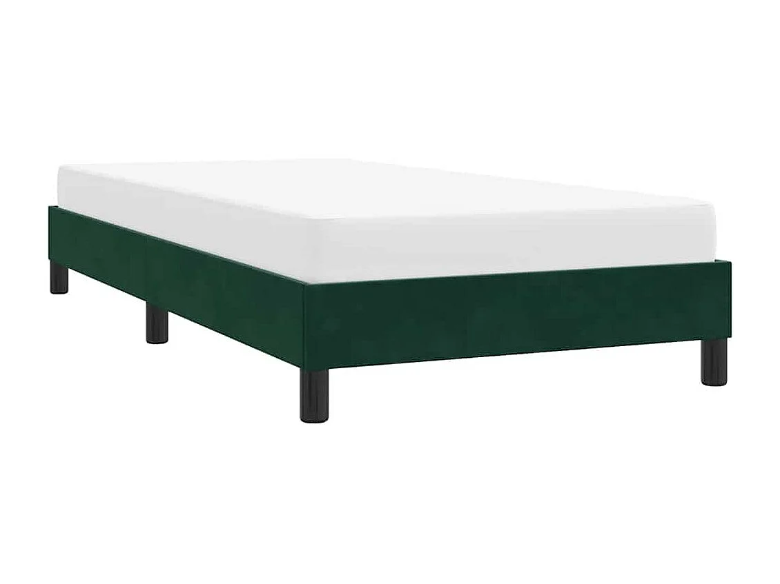 Giroletto senza Materasso Verde Scuro 100x210 cm in Velluto