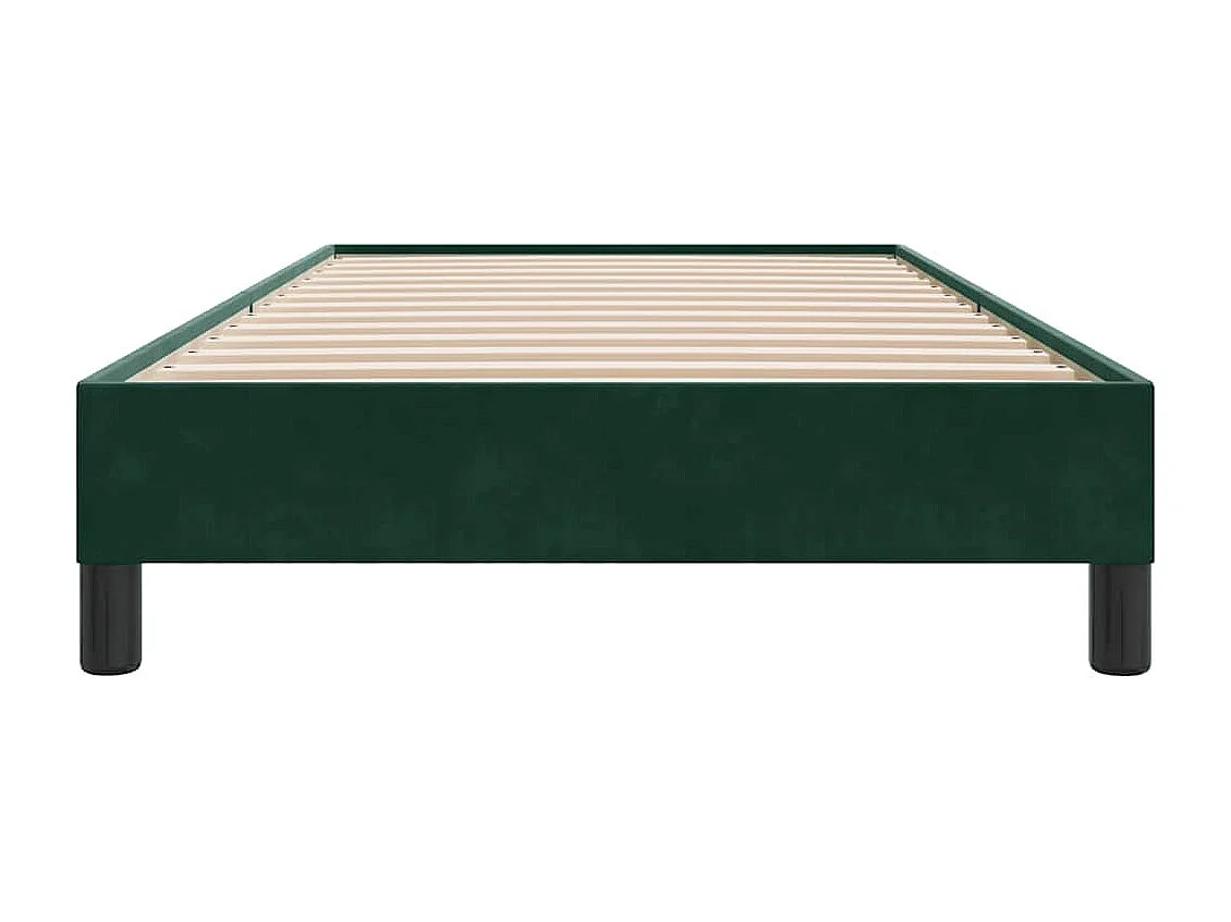 Giroletto senza Materasso Verde Scuro 100x210 cm in Velluto