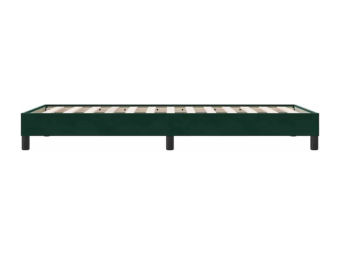 Giroletto senza Materasso Verde Scuro 100x210 cm in Velluto