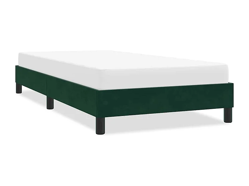 Giroletto senza Materasso Verde Scuro 100x210 cm in Velluto