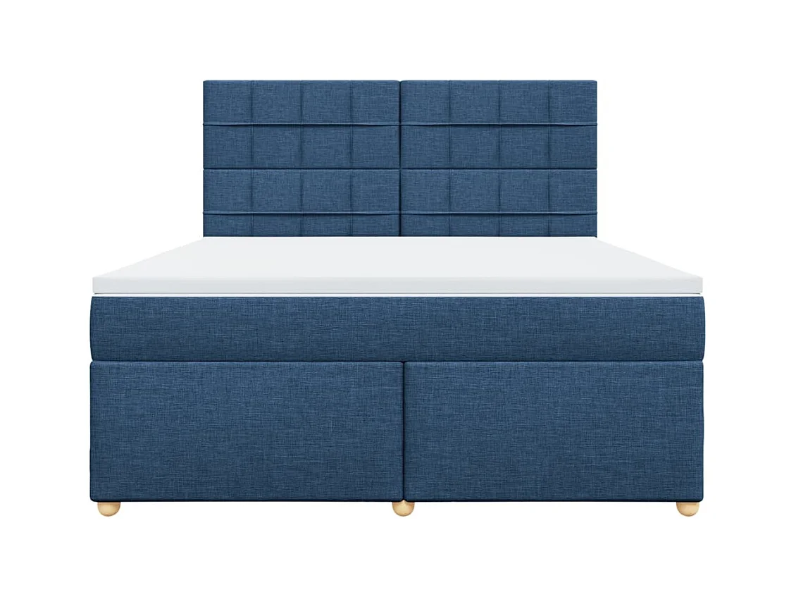 Giroletto a Molle con Materasso Blu 180x200 cm in Tessuto