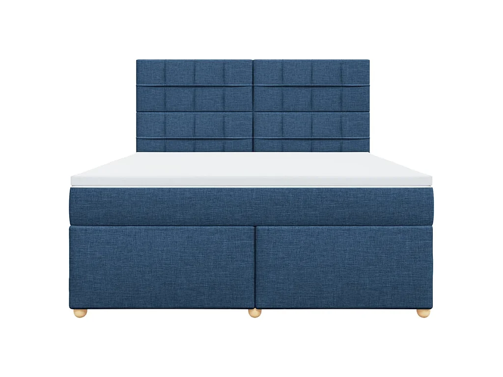 Boxspring met matras stof blauw 180x200 cm