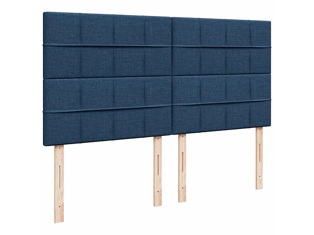 Boxspring met matras stof blauw 180x200 cm