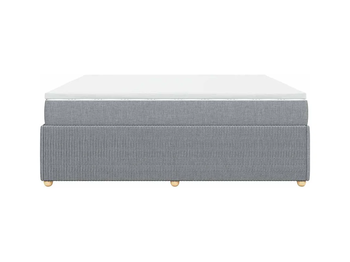 Giroletto a Molle con Materasso Grigio Chiaro180x200 cm Tessuto