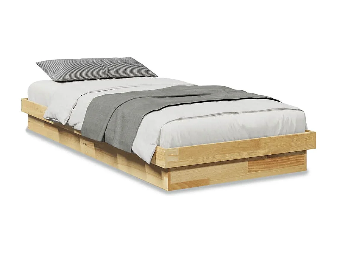 Bedframe zonder matras 100x200 cm massief hout eiken