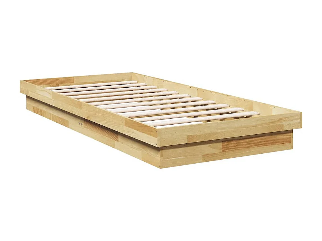 Bedframe zonder matras 100x200 cm massief hout eiken