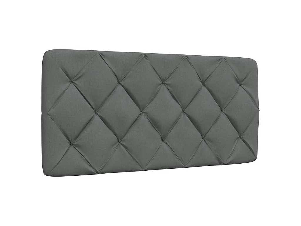 Estrutura de cama sem colchão 100x200 cm tecido cinzento-escuro