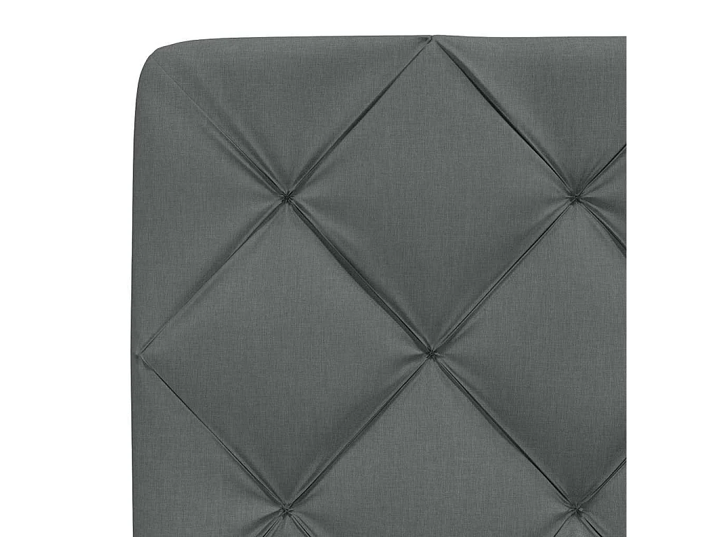Estrutura de cama sem colchão 100x200 cm tecido cinzento-escuro