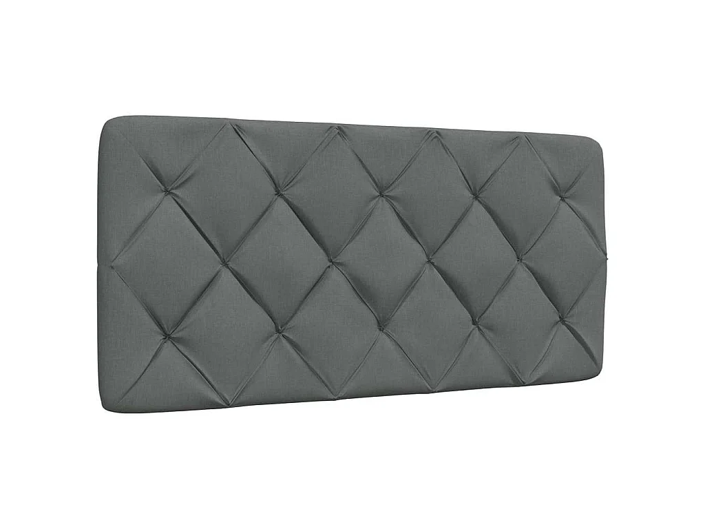 Cadre de lit sans matelas gris foncé 100x200 cm tissu