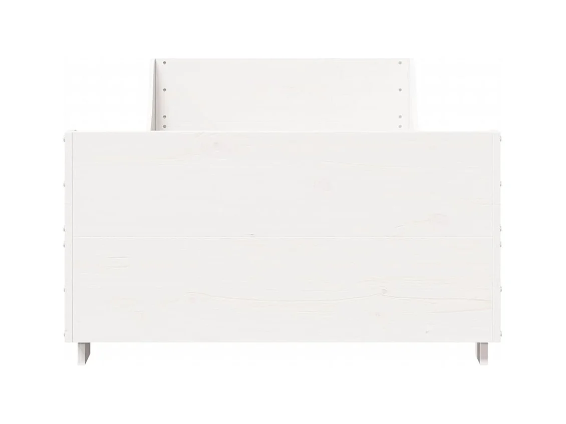 Cadre de lit sans matelas blanc 90x190 cm bois de pin massif