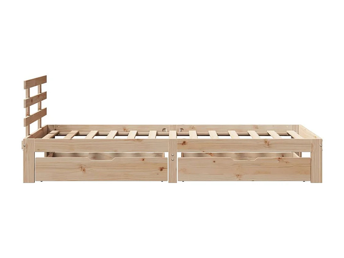 Cadre de lit avec tiroirs sans matelas 90x200 cm