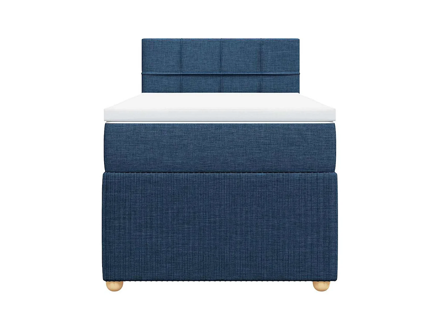 Sommier à lattes de lit avec matelas Bleu 90x200 cm Tissu