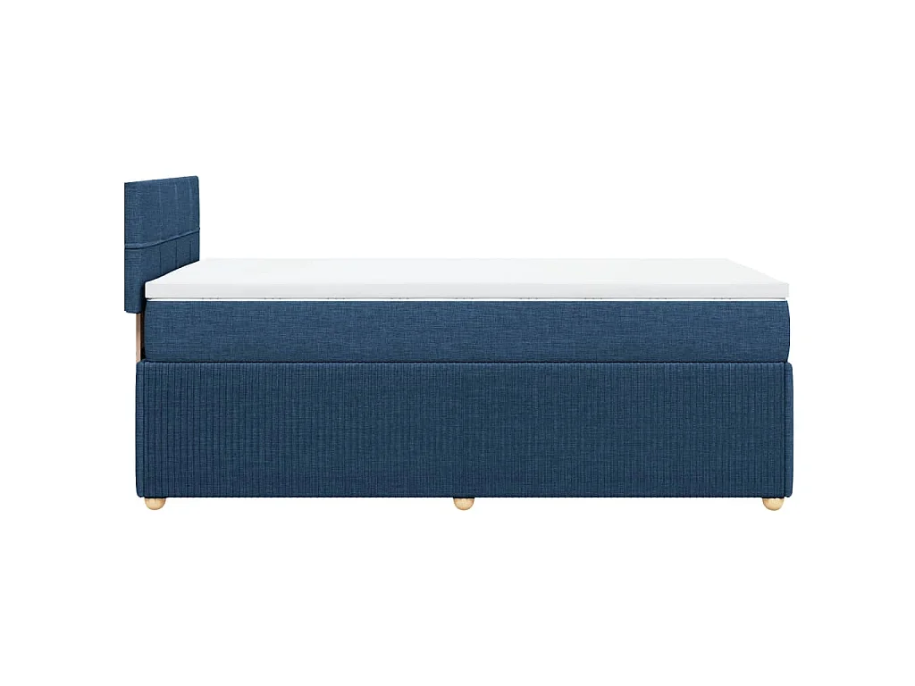 Boxspringbett mit Matratze Blau 90x200 cm Stoff