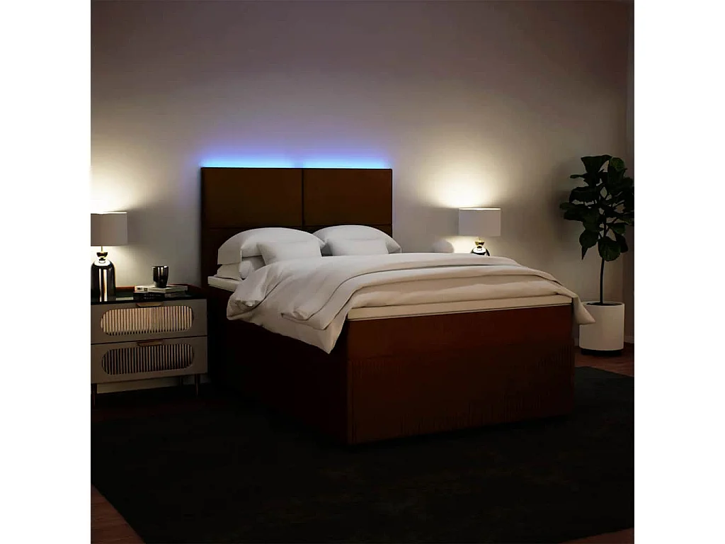 Boxspringbett mit Matratze Rosa 140x200 cm Samt