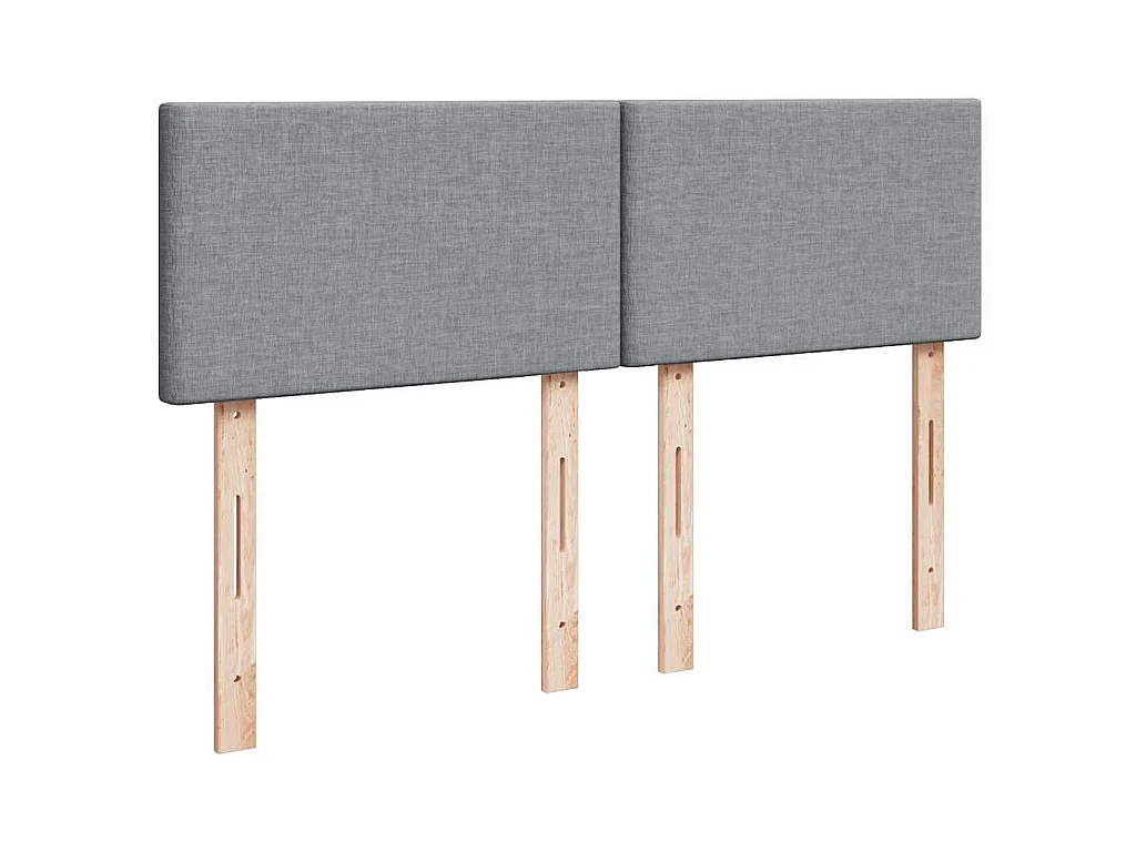 Giroletto a Molle con Materasso Grigio Chiaro 140x190cm Tessuto