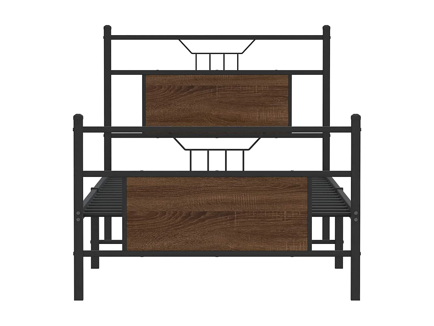 Bettgestell ohne Matratze Braun Eiche 90x200 cm Holzwerkstoff