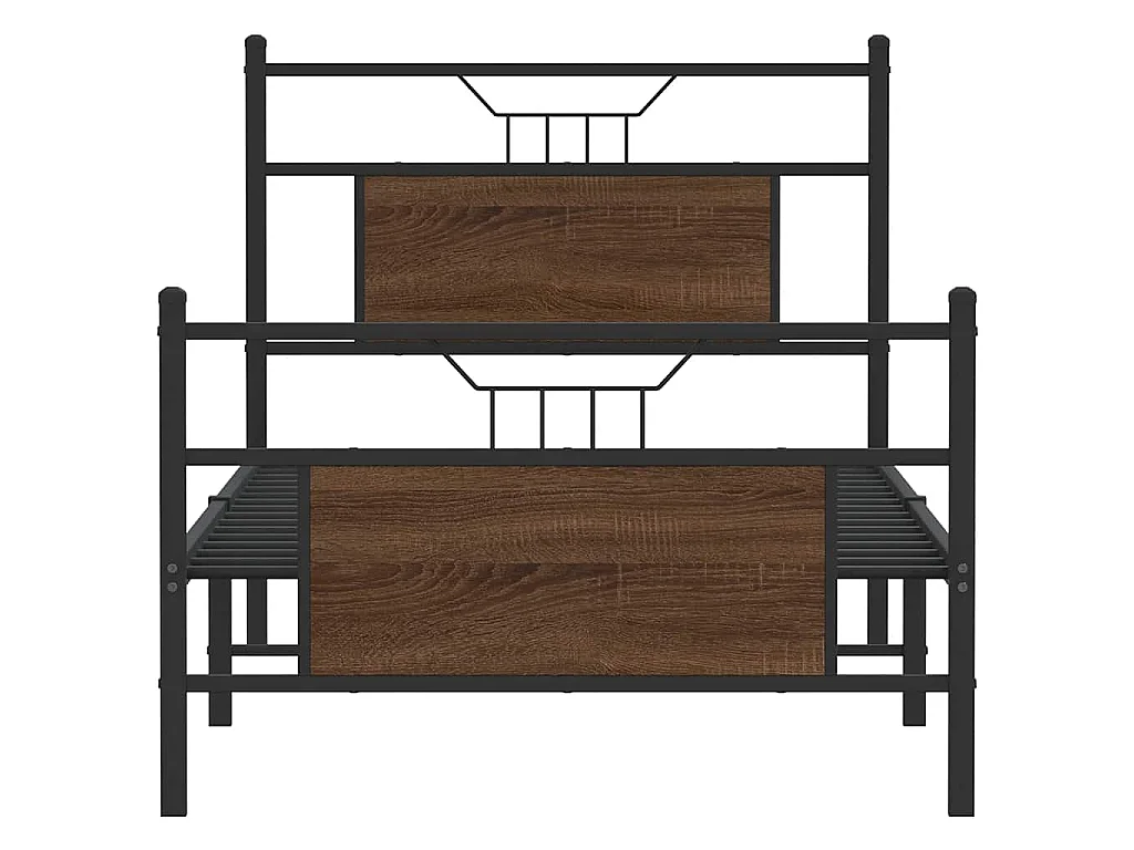 Giroletto senza Materasso Rovere Marrone 90x200cm in Truciolato
