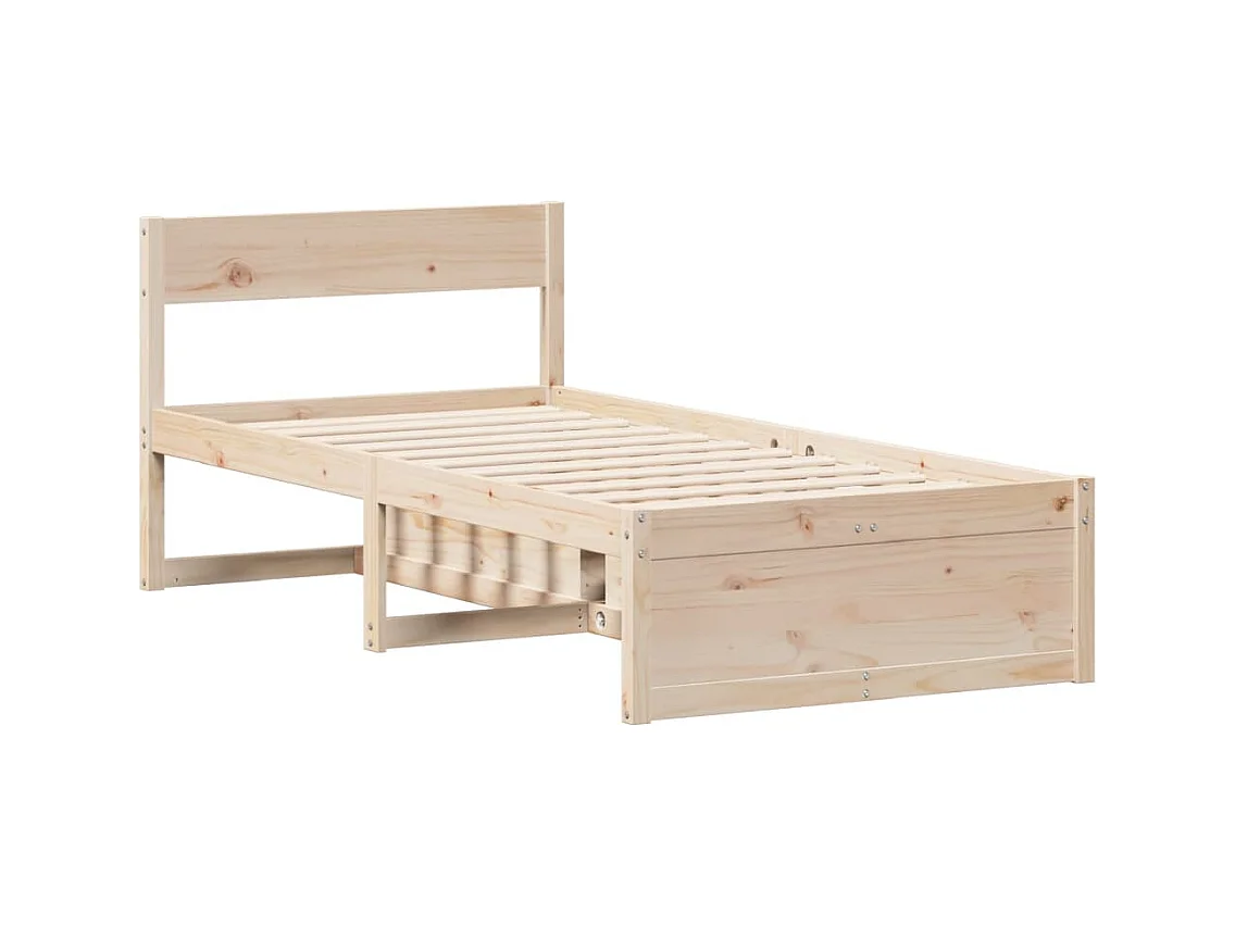 Cadre de lit sans matelas 90x190 cm bois de pin massif