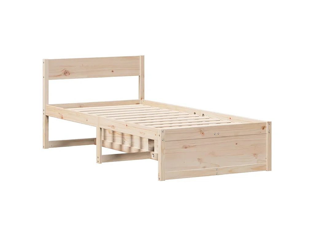 Bedframe zonder matras massief grenenhout 90x190 cm