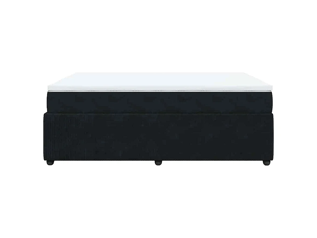 Boxspring met matras fluweel zwart 140x200 cm