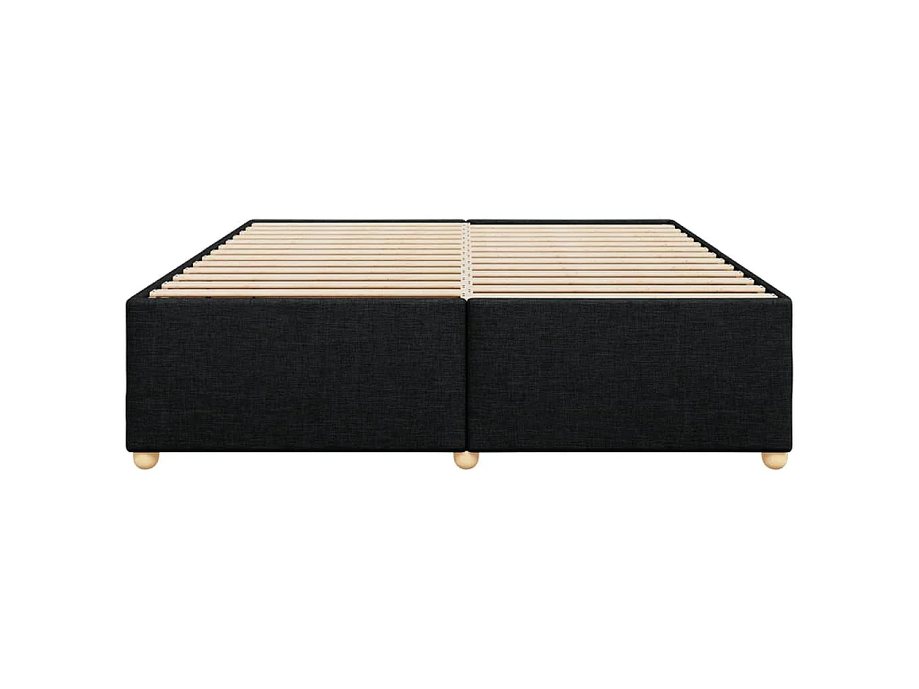 Cadre de lit sans matelas noir 180x200 cm tissu