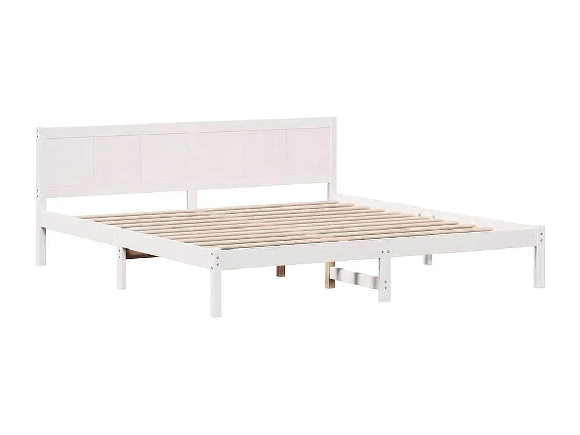 Cadre de lit Blanc 180 x 200 cm Bois de pin massif