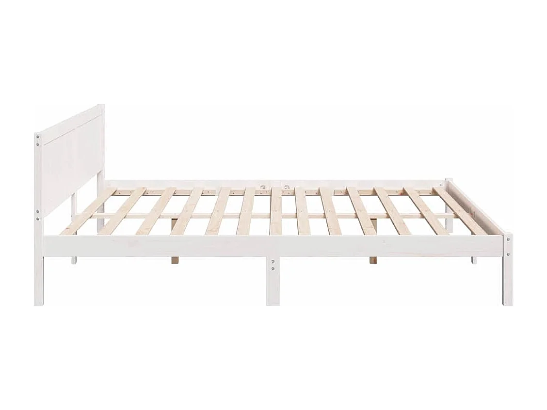 Cadre de lit Blanc 180 x 200 cm Bois de pin massif