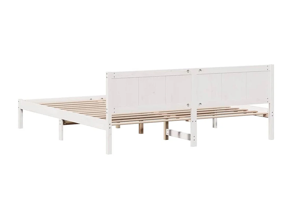 Cadre de lit Blanc 180 x 200 cm Bois de pin massif