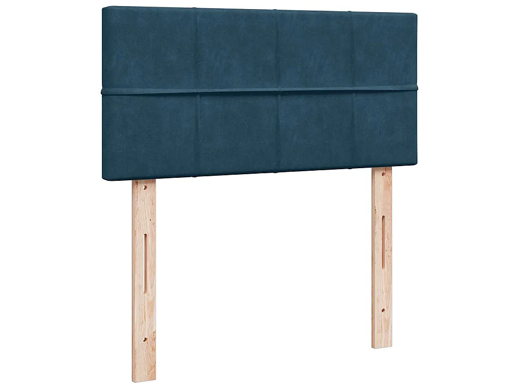 Giroletto a Molle con Materasso Blu 90x200 cm in Velluto
