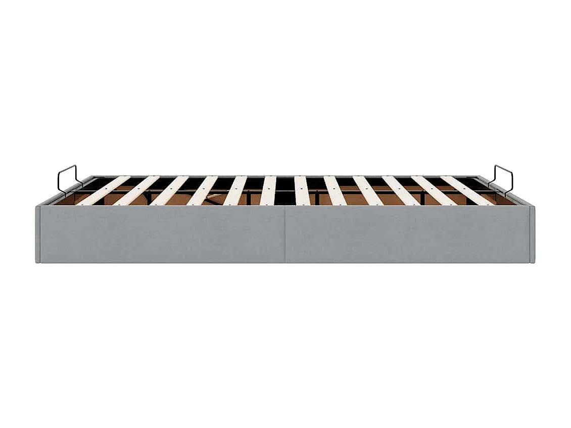 Bedframe zonder matras 140x200 cm stof lichtgrijs