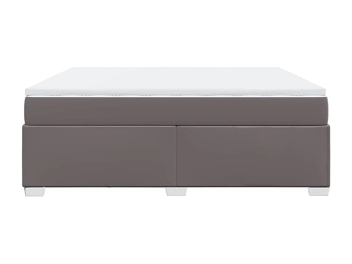 Giroletto a Molle con Materasso Grgio 180x200 cm in Similpelle