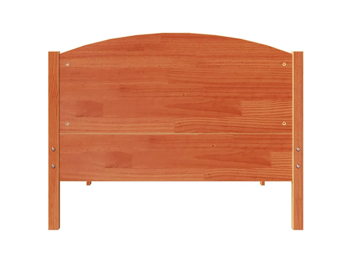 Cadre de lit sans matelas cire marron 90x200 cm bois pin massif