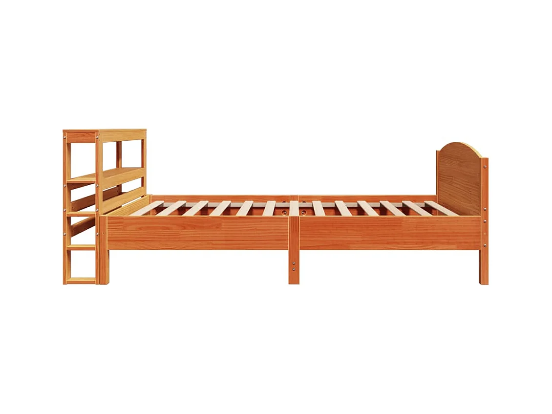 Cadre de lit sans matelas cire marron 90x200 cm bois pin massif