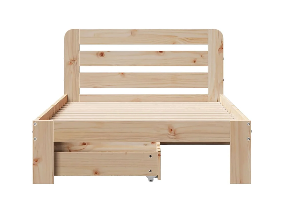 Cadre de lit sans matelas 90x200 cm bois de pin massif