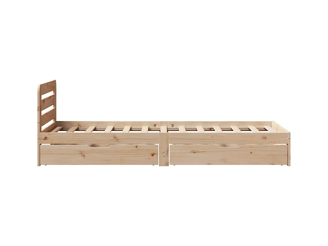 Cadre de lit sans matelas 90x200 cm bois de pin massif