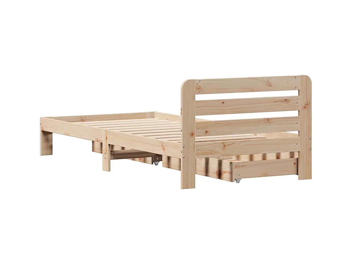 Cadre de lit sans matelas 90x200 cm bois de pin massif