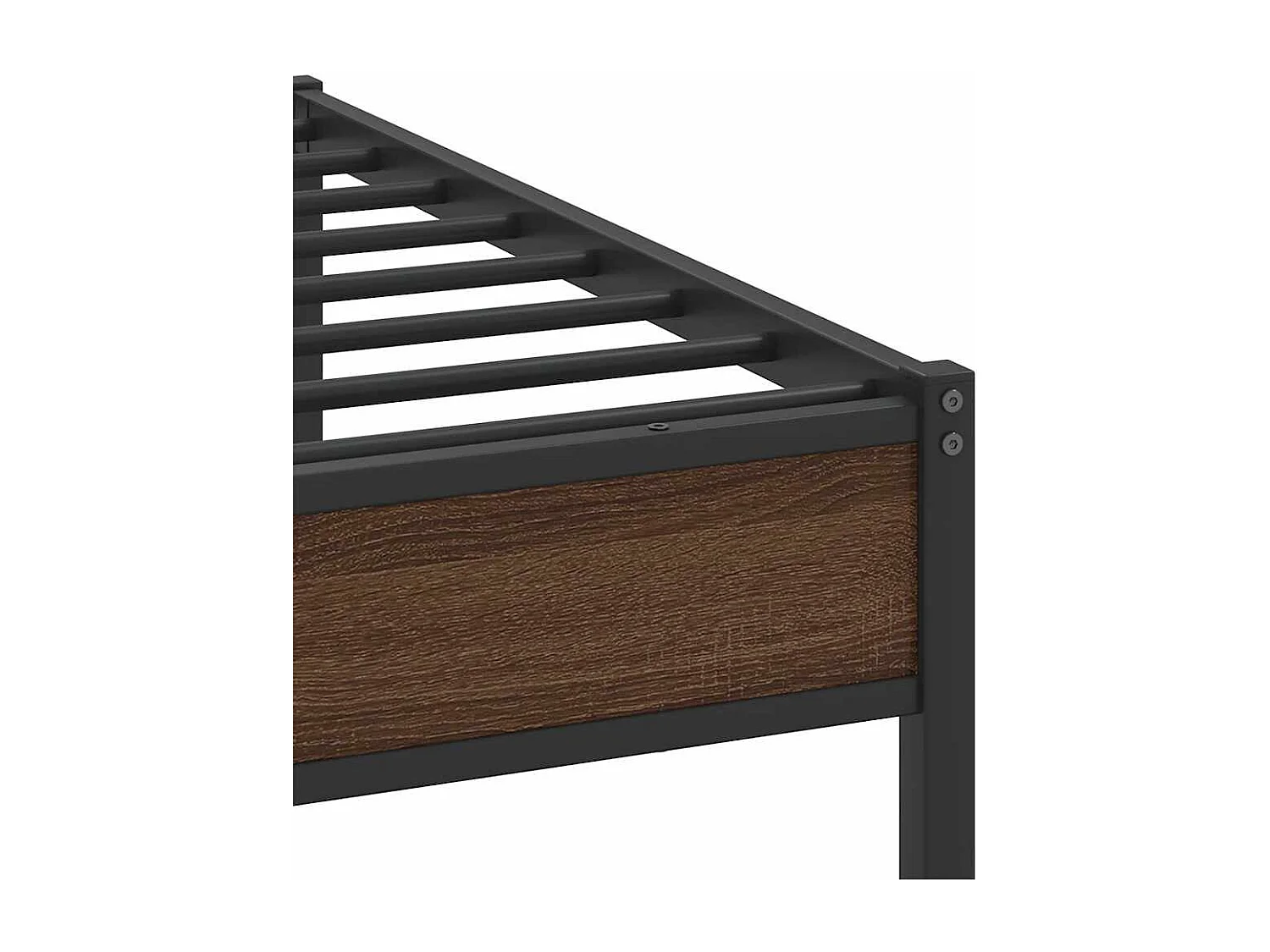 Bedframe zonder matras bewerkt hout bruin eikenkleur 100x190 cm