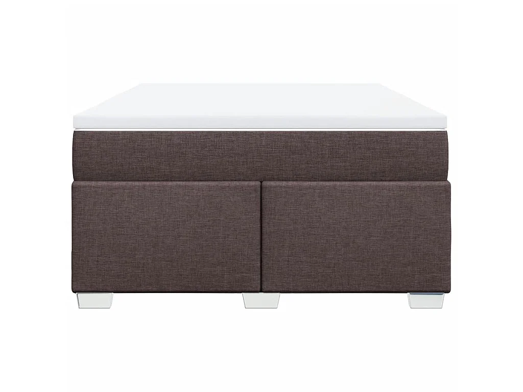 Boxspringbett mit Matratze Dunkelbraun 140x200 cm Stoff