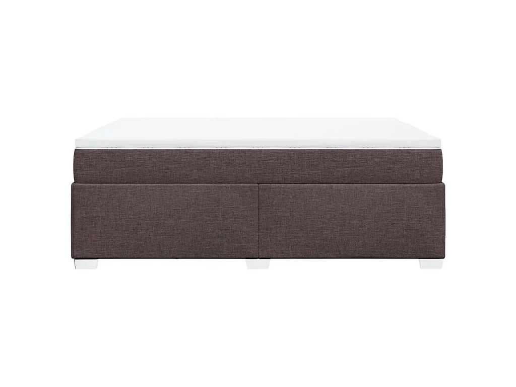 Boxspringbett mit Matratze Dunkelbraun 140x200 cm Stoff